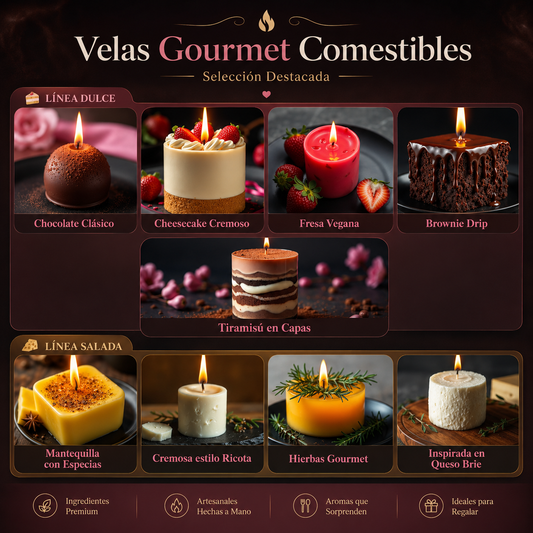 Velas Gourmet Comestibles + Bonos Gana + $ 2.000.000 al mes